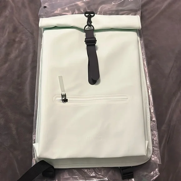 Rains | Bags | Rains Rolltop Rucksack Backpack Mineral Mint  display picture 3